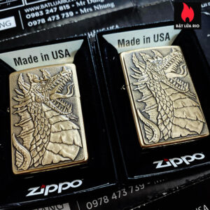 Zippo 49297 - Zippo Dragon Emblem Brushed Brass 1