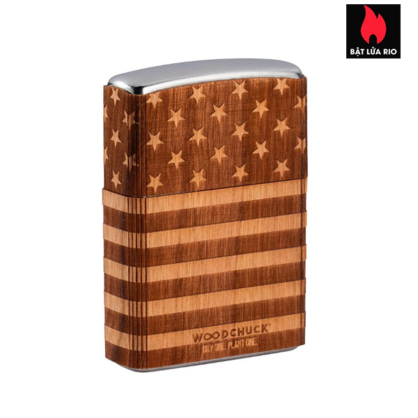 Zippo 49332 - Zippo WOODCHUCK USA American Flag Wrap 1