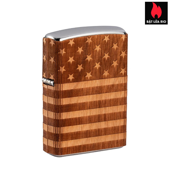 Zippo 49332 - Zippo WOODCHUCK USA American Flag Wrap