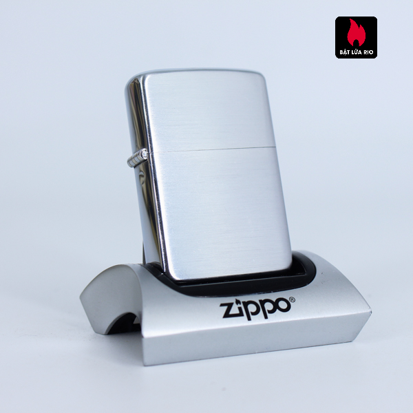 Zippo Xưa 1956 – Brushed Chrome – Plain – Trơn 2 Mặt