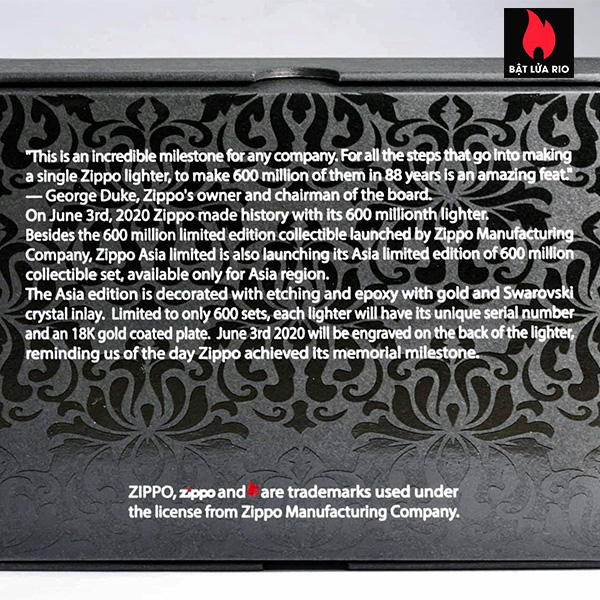 Zippo 600th Million Collectible Set Asia Limited Edition - Zippo CZA-3-22 9