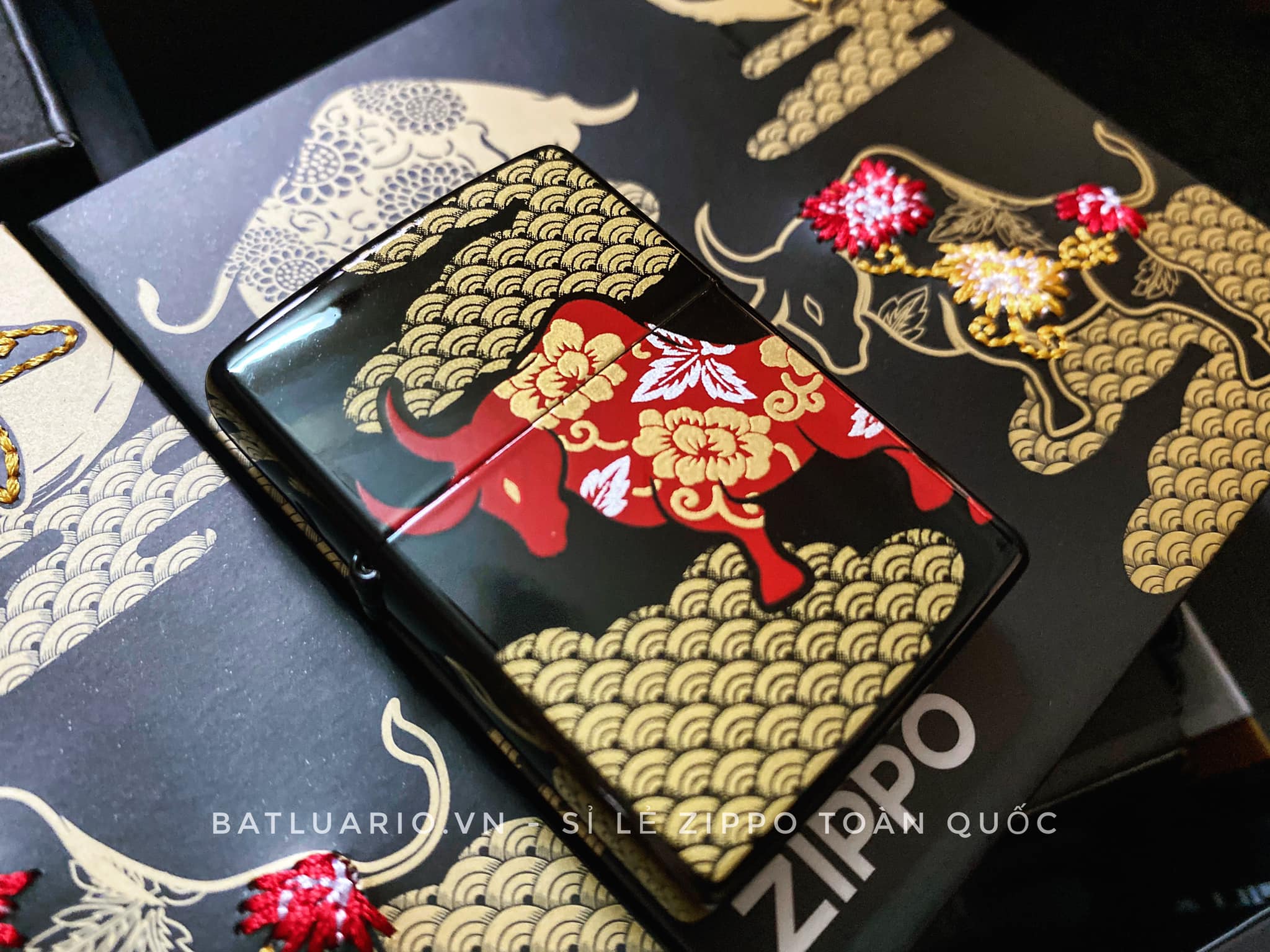 Zippo Year Of The Ox Black Asia Limited Edition - Zippo CZA-2-18B 14