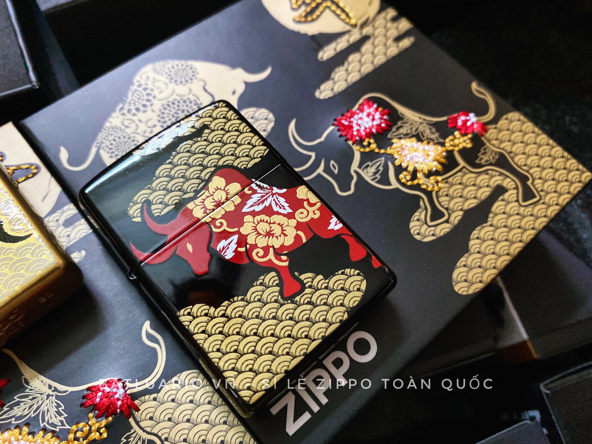 Zippo Year Of The Ox Black Asia Limited Edition - Zippo CZA-2-18B 15