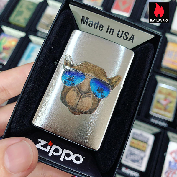 Zippo 200 Camel With Blue Sunglasses