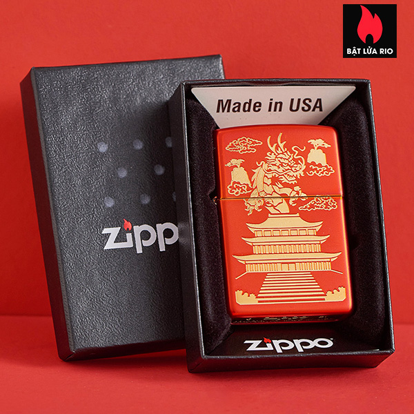 Zippo 49517 - Zippo Eastern Design Dragon Design Metallic Red 5