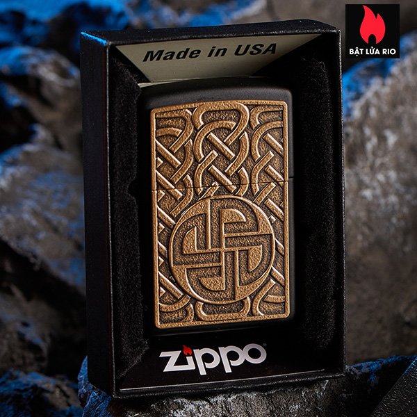 Zippo 49538 – Zippo Norse Emblem Design Black Matte 6