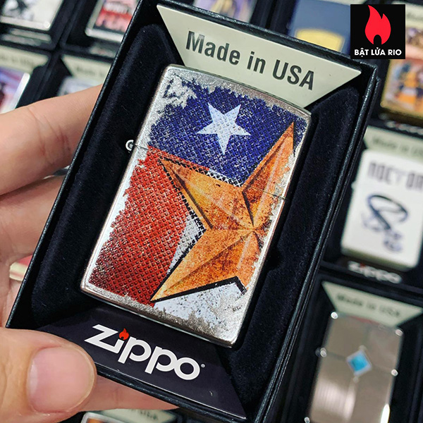 Zippo 207 Texas Flag Street Chrome