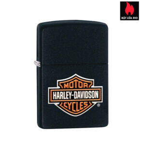 Zippo 49196 - Zippo Harley-Davidson® Texture Print Classic Logo Black Matte