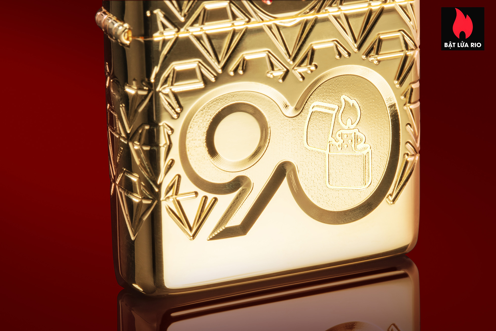 Zippo 49866 – Zippo 90th Anniversary Limited Edition - Zippo 2022 Collectible Of The Year Asia - Gold Plated - Zippo Coty 2022 Asia 13