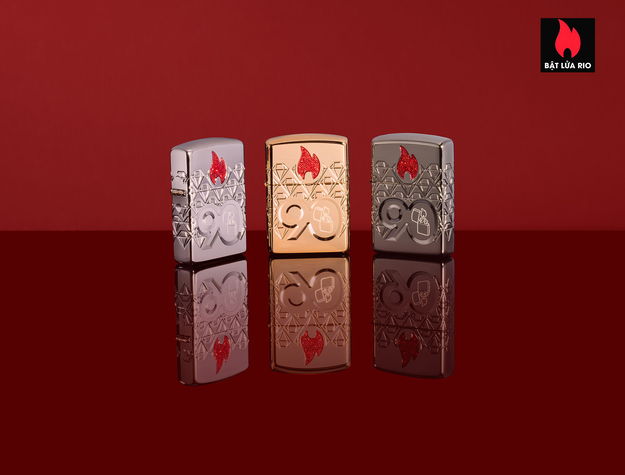 Zippo 49866 – Zippo 90th Anniversary Limited Edition - Zippo 2022 Collectible Of The Year Asia - Gold Plated - Zippo Coty 2022 Asia 21