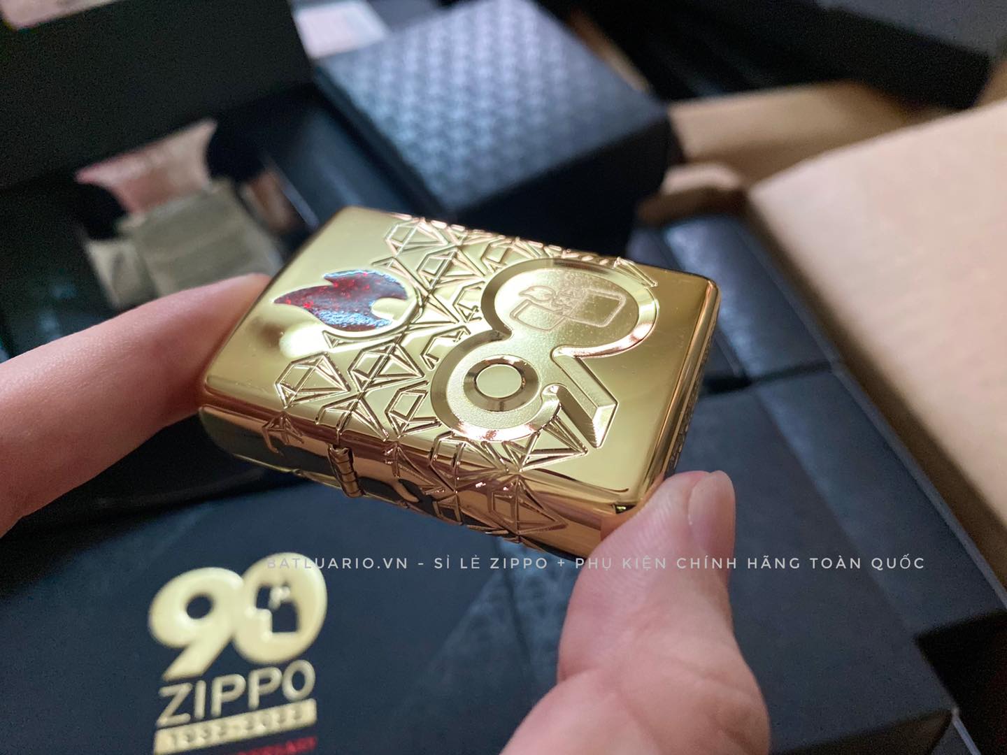Zippo 49866 – Zippo 90th Anniversary Limited Edition - Zippo 2022 Collectible Of The Year Asia - Gold Plated - Zippo Coty 2022 Asia 81
