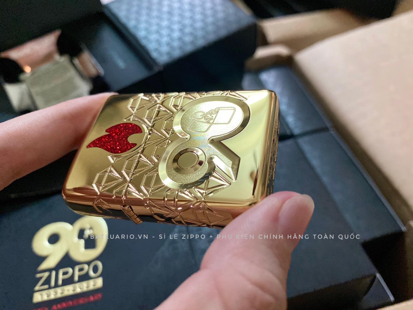 Zippo 49866 – Zippo 90th Anniversary Limited Edition - Zippo 2022 Collectible Of The Year Asia - Gold Plated - Zippo Coty 2022 Asia 83