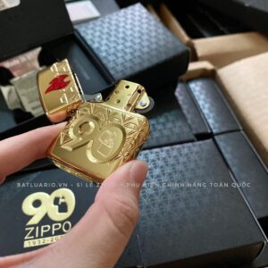 Zippo 49866 – Zippo 90th Anniversary Limited Edition - Zippo 2022 Collectible Of The Year Asia - Gold Plated - Zippo Coty 2022 Asia 86