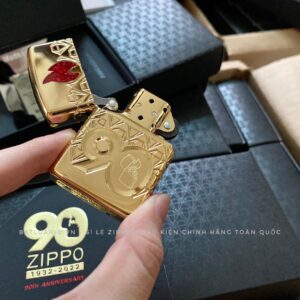 Zippo 49866 – Zippo 90th Anniversary Limited Edition - Zippo 2022 Collectible Of The Year Asia - Gold Plated - Zippo Coty 2022 Asia 87