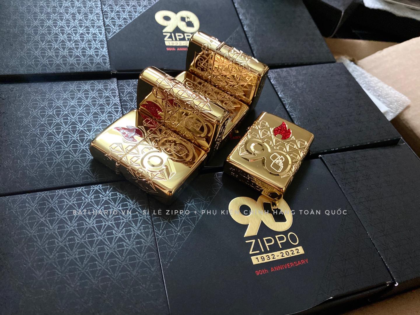 Zippo 49866 – Zippo 90th Anniversary Limited Edition - Zippo 2022 Collectible Of The Year Asia - Gold Plated - Zippo Coty 2022 Asia 36