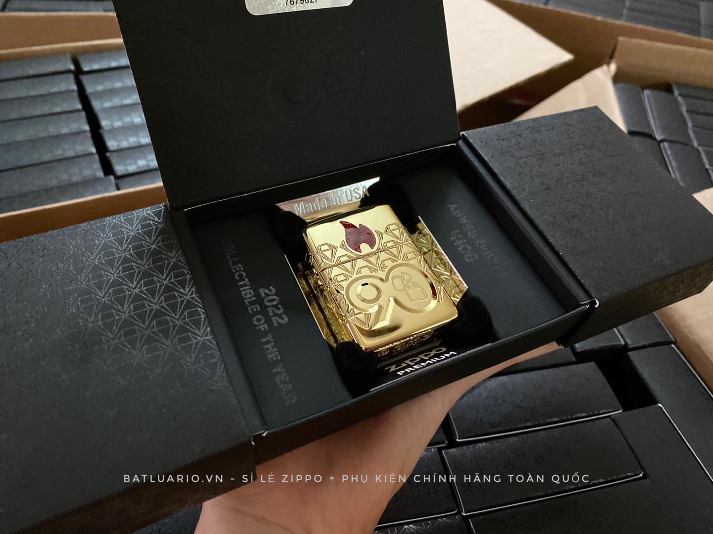 Zippo 49866 – Zippo 90th Anniversary Limited Edition - Zippo 2022 Collectible Of The Year Asia - Gold Plated - Zippo Coty 2022 Asia 39