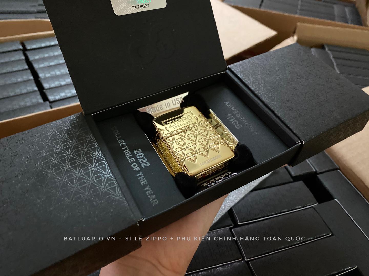Zippo 49866 – Zippo 90th Anniversary Limited Edition - Zippo 2022 Collectible Of The Year Asia - Gold Plated - Zippo Coty 2022 Asia 40