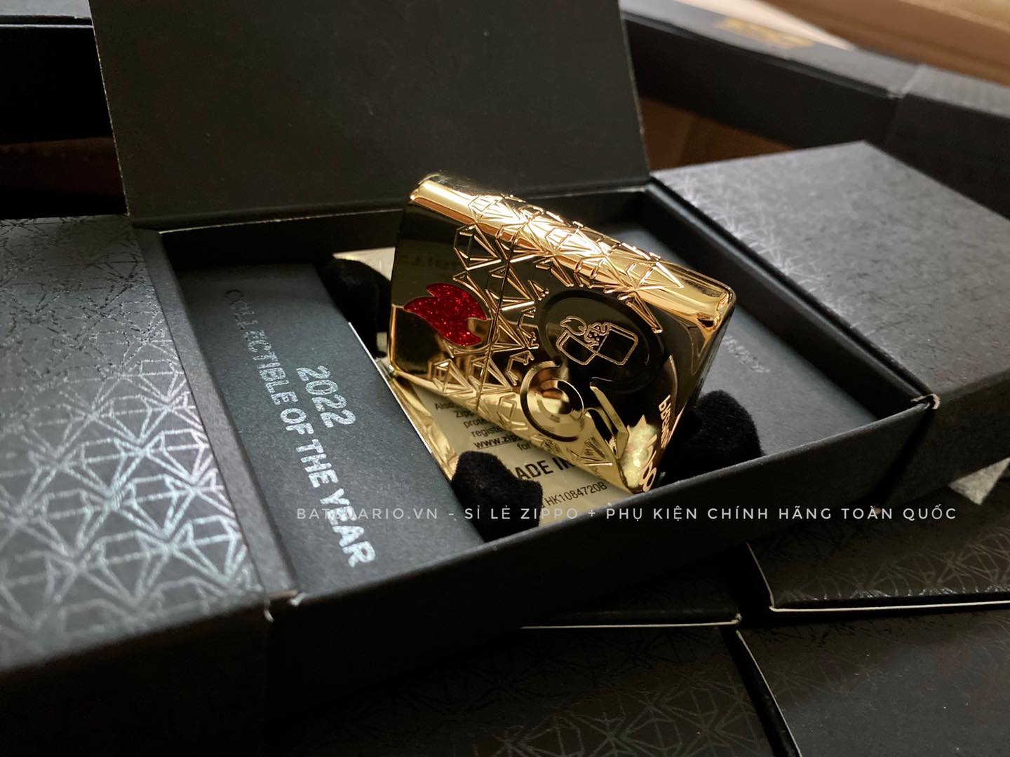 Zippo 49866 – Zippo 90th Anniversary Limited Edition - Zippo 2022 Collectible Of The Year Asia - Gold Plated - Zippo Coty 2022 Asia 58