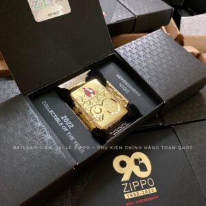 Zippo 49866 – Zippo 90th Anniversary Limited Edition - Zippo 2022 Collectible Of The Year Asia - Gold Plated - Zippo Coty 2022 Asia 63