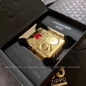 Zippo 49866 – Zippo 90th Anniversary Limited Edition - Zippo 2022 Collectible Of The Year Asia - Gold Plated - Zippo Coty 2022 Asia 64