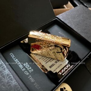 Zippo 49866 – Zippo 90th Anniversary Limited Edition - Zippo 2022 Collectible Of The Year Asia - Gold Plated - Zippo Coty 2022 Asia 68