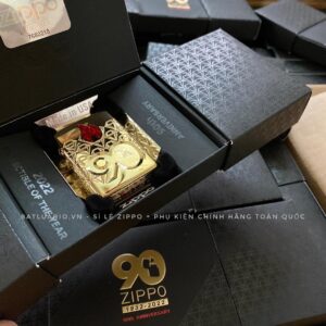 Zippo 49866 – Zippo 90th Anniversary Limited Edition - Zippo 2022 Collectible Of The Year Asia - Gold Plated - Zippo Coty 2022 Asia 70