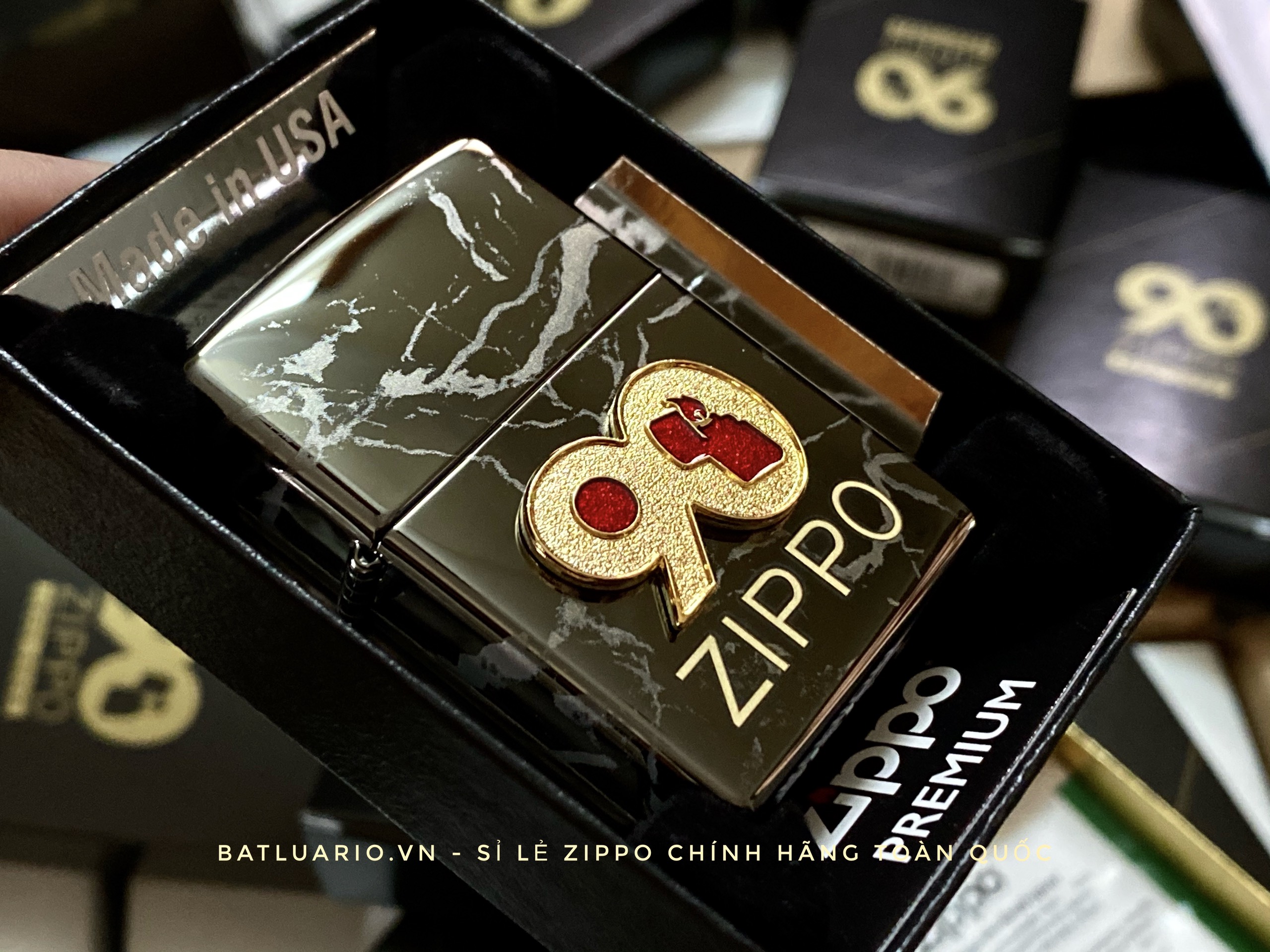 Zippo 49864 - Zippo 90th Anniversary Commemorative High Polish Black 15