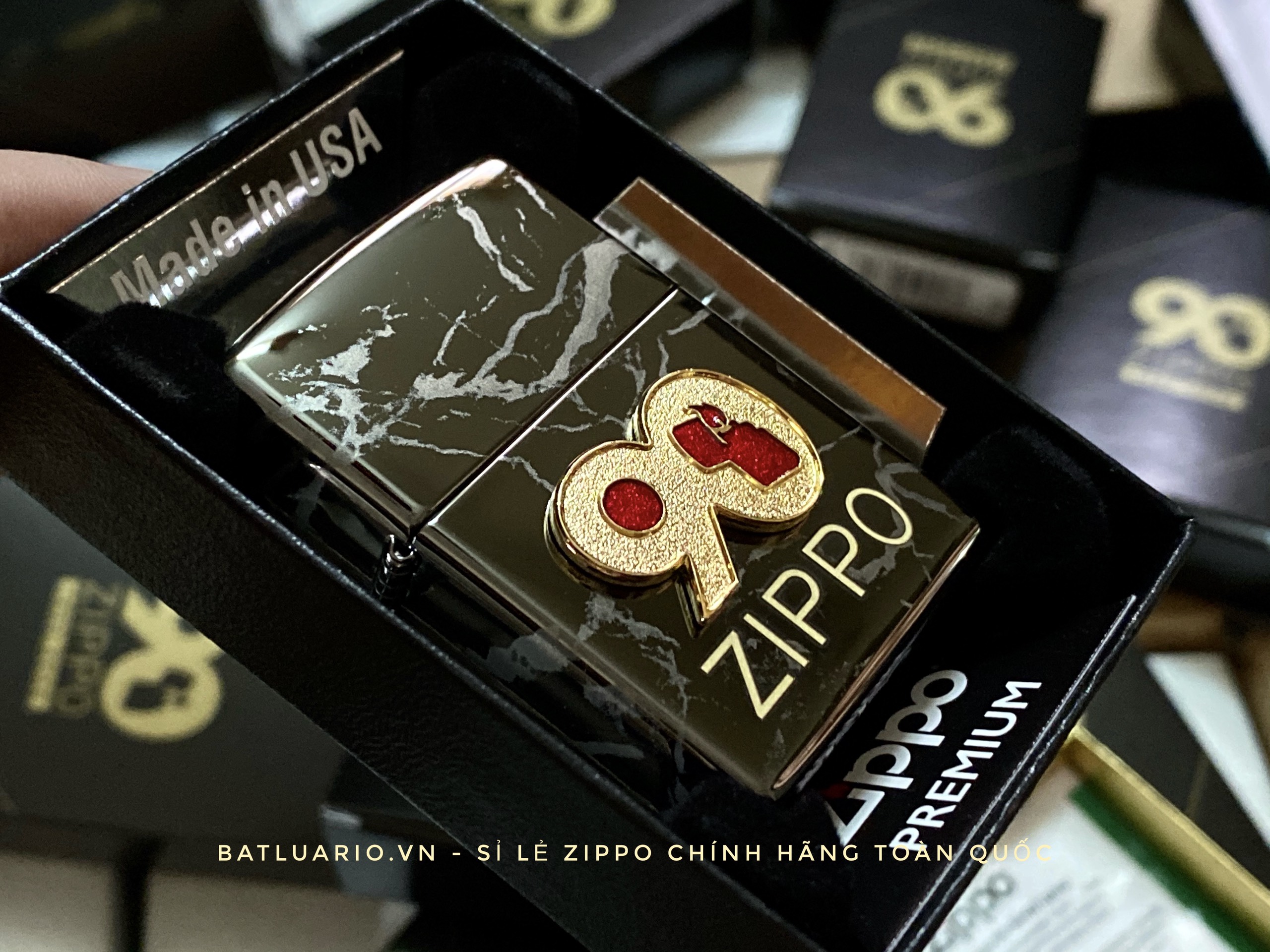 Zippo 49864 - Zippo 90th Anniversary Commemorative High Polish Black 16