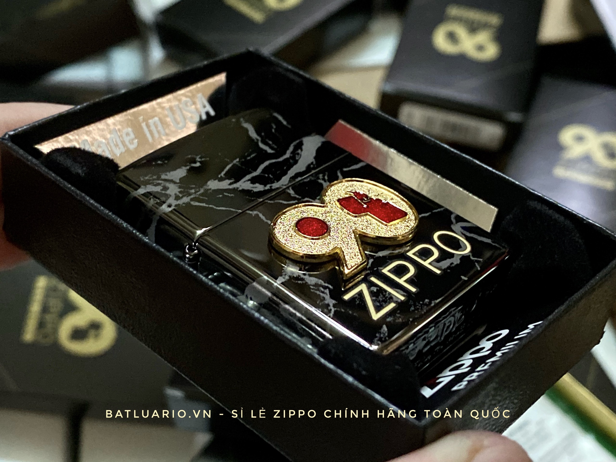 Zippo 49864 - Zippo 90th Anniversary Commemorative High Polish Black 19