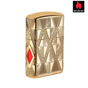 Zippo 29671 - Zippo Armor Multicut Luxury Diamond Design High Polish Gold Plate