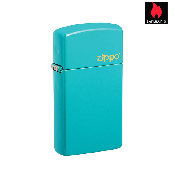 Zippo 49529ZL - Zippo Slim® Flat Turquoise Zippo Logo