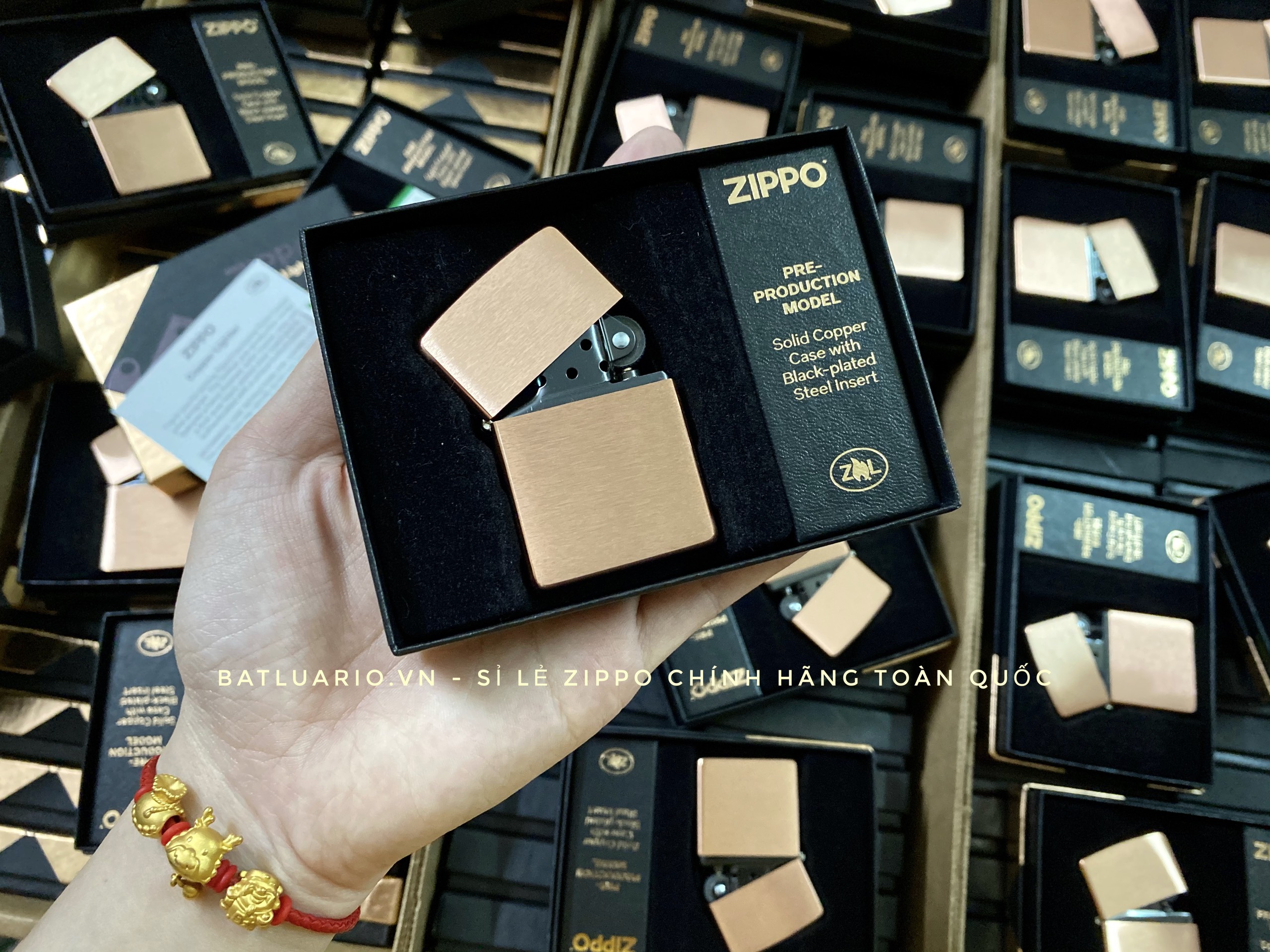 Zippo 48107 - Zippo Solid Copper - Zippo Copper Case With Black Coated Stainless Steel Insert - Zippo Đồng Đỏ Nguyên Khối 2022 81
