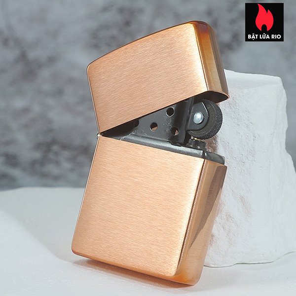 Zippo 48107 - Zippo Solid Copper - Zippo Copper Case With Black Coated Stainless Steel Insert - Zippo Đồng Đỏ Nguyên Khối 2022 101