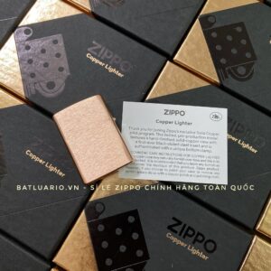 Zippo 48107 - Zippo Solid Copper - Zippo Copper Case With Black Coated Stainless Steel Insert - Zippo Đồng Đỏ Nguyên Khối 2022 36