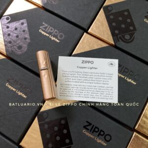 Zippo 48107 - Zippo Solid Copper - Zippo Copper Case With Black Coated Stainless Steel Insert - Zippo Đồng Đỏ Nguyên Khối 2022 37