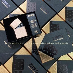 Zippo 48107 - Zippo Solid Copper - Zippo Copper Case With Black Coated Stainless Steel Insert - Zippo Đồng Đỏ Nguyên Khối 2022 41