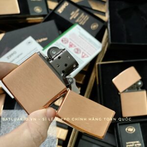 Zippo 48107 - Zippo Solid Copper - Zippo Copper Case With Black Coated Stainless Steel Insert - Zippo Đồng Đỏ Nguyên Khối 2022 72