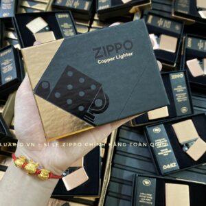 Zippo 48107 - Zippo Solid Copper - Zippo Copper Case With Black Coated Stainless Steel Insert - Zippo Đồng Đỏ Nguyên Khối 2022 75