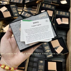 Zippo 48107 - Zippo Solid Copper - Zippo Copper Case With Black Coated Stainless Steel Insert - Zippo Đồng Đỏ Nguyên Khối 2022 78