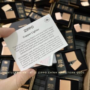 Zippo 48107 - Zippo Solid Copper - Zippo Copper Case With Black Coated Stainless Steel Insert - Zippo Đồng Đỏ Nguyên Khối 2022 79