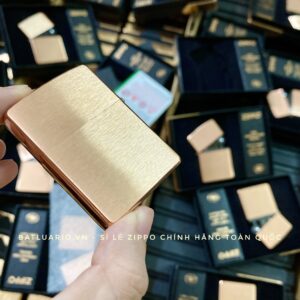 Zippo 48107 - Zippo Solid Copper - Zippo Copper Case With Black Coated Stainless Steel Insert - Zippo Đồng Đỏ Nguyên Khối 2022 84
