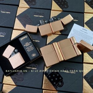Zippo 48107 - Zippo Solid Copper - Zippo Copper Case With Black Coated Stainless Steel Insert - Zippo Đồng Đỏ Nguyên Khối 2022 87