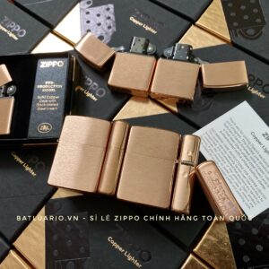 Zippo 48107 - Zippo Solid Copper - Zippo Copper Case With Black Coated Stainless Steel Insert - Zippo Đồng Đỏ Nguyên Khối 2022 91