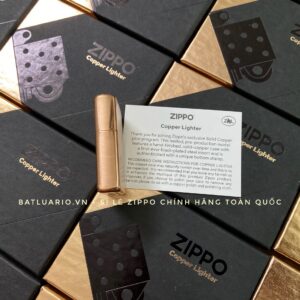 Zippo 48107 - Zippo Solid Copper - Zippo Copper Case With Black Coated Stainless Steel Insert - Zippo Đồng Đỏ Nguyên Khối 2022 94