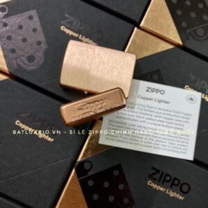 Zippo 48107 - Zippo Solid Copper - Zippo Copper Case With Black Coated Stainless Steel Insert - Zippo Đồng Đỏ Nguyên Khối 2022 96