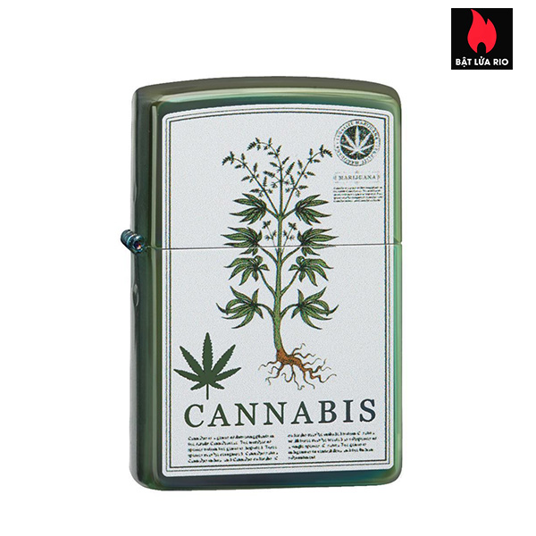 Zippo 28129 High Polish Green Cannabis