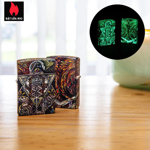 Zippo 49193 Abstract Psychedelia 540 Color Glow-In-The-Dark 1