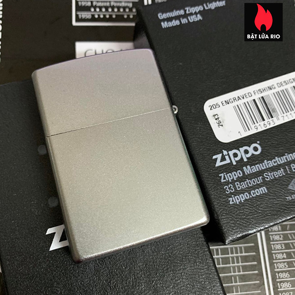 Zippo 205 Engraved Fishing Design 1