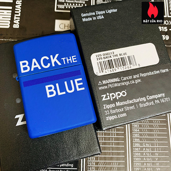 Zippo 229 Black The Blue
