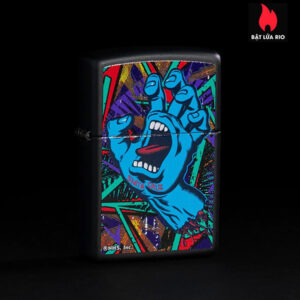 Zippo 48415 - Zippo Santa Cruz Screaming Hand Black Light Black Matte